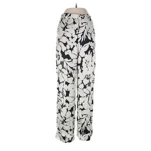 Zara Black and White Floral Wide Leg Pants size large
